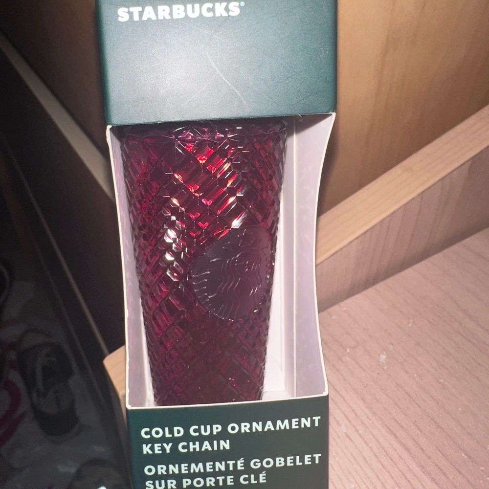 Red Starbucks keychain
